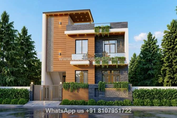 Small House Front Elevation With Compound Wall