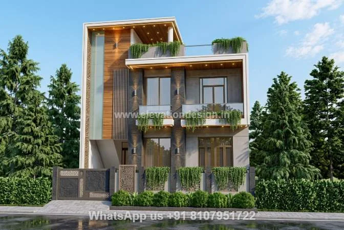 Small House Front Modern Theme Exteior