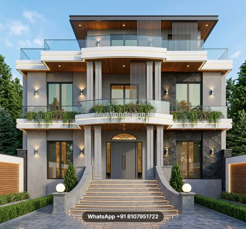 Ultra Modern Bungalow Elevation 3 Floor