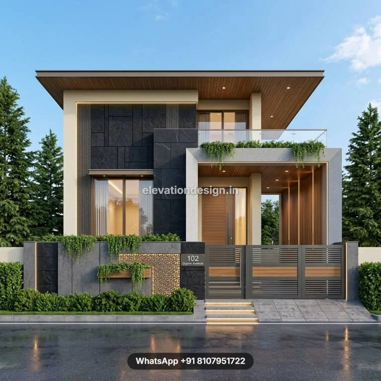 Unique Luxurious Double Floor Front Elevation Design