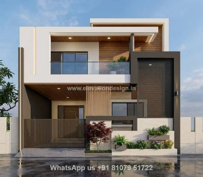 Village Double Floor Home Front Design