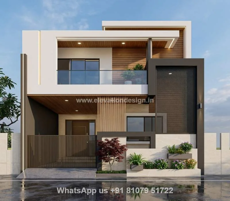 Village Double Floor Home Front Design